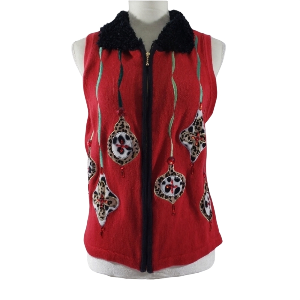 ✨MERRY & BRIGHT ✨Sweater Vest✨Holiday Ornaments✨